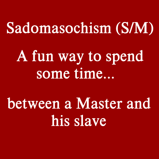 Sadomasochism or SM is a great way to have fun